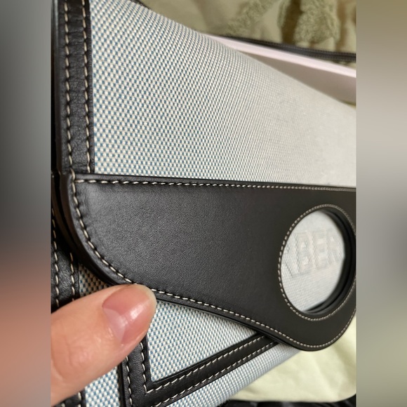 BURBERRY NWT NIB Small Pocket Clutch light blue and black $1300 - Picture 14 of 16